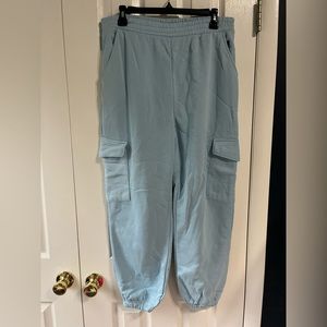 Baby Blue Cargo Jogger Sweatpants